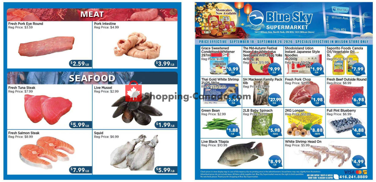 Blue Sky Supermarket flyer from Friday September 18, 2026 to Thursday September 24, 2026 - page 1