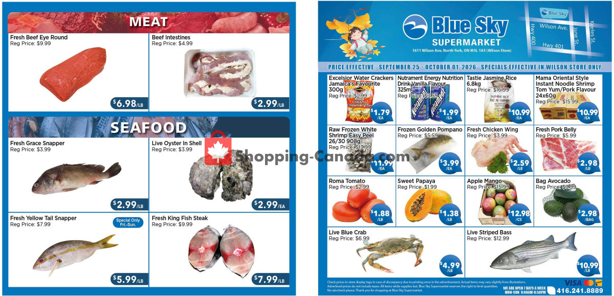 Blue Sky Supermarket flyer from Friday September 25, 2026 to Thursday October 1, 2026 - page 1