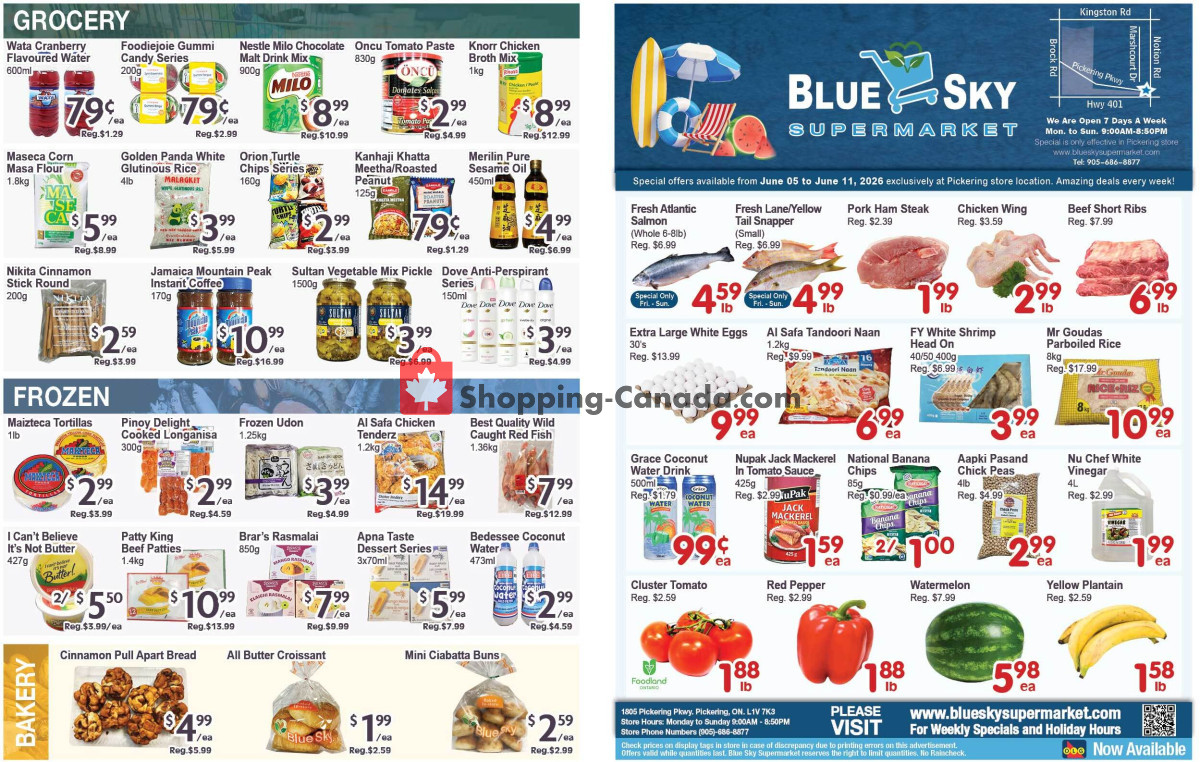Blue Sky Supermarket flyer from Friday June 5, 2026 to Thursday June 11, 2026 - page 1