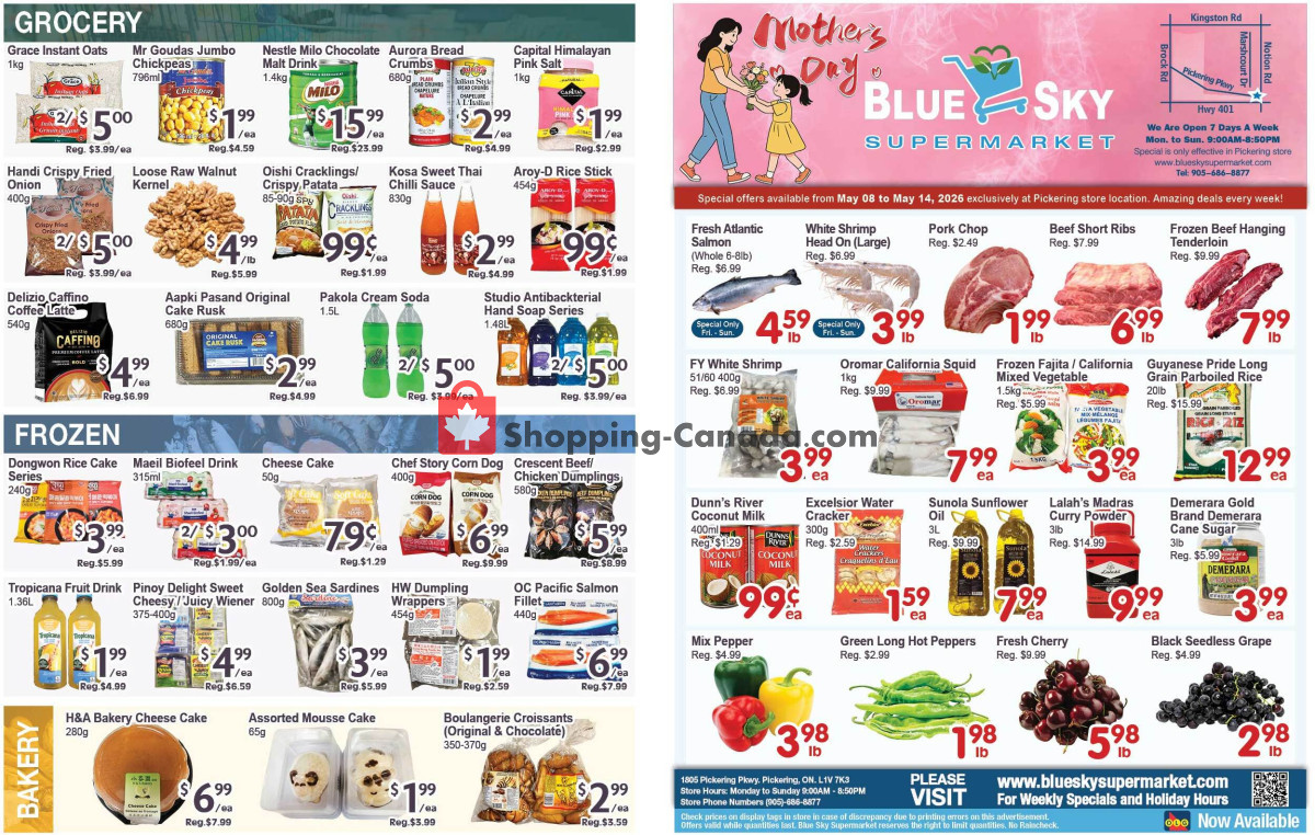 Blue Sky Supermarket flyer from Friday May 8, 2026 to Thursday May 14, 2026 - page 1