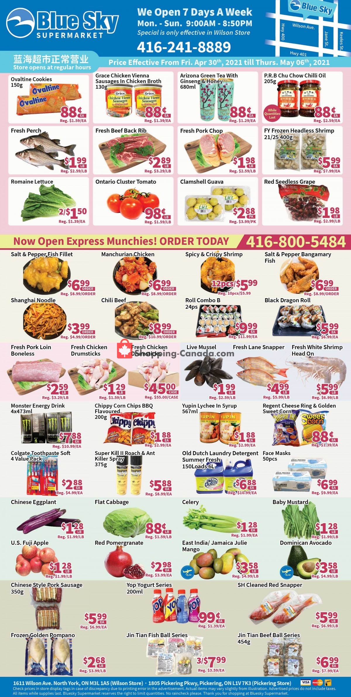 Blue Sky Supermarket flyer from Friday April 30, 2021 to Thursday May 6, 2021 - page 1