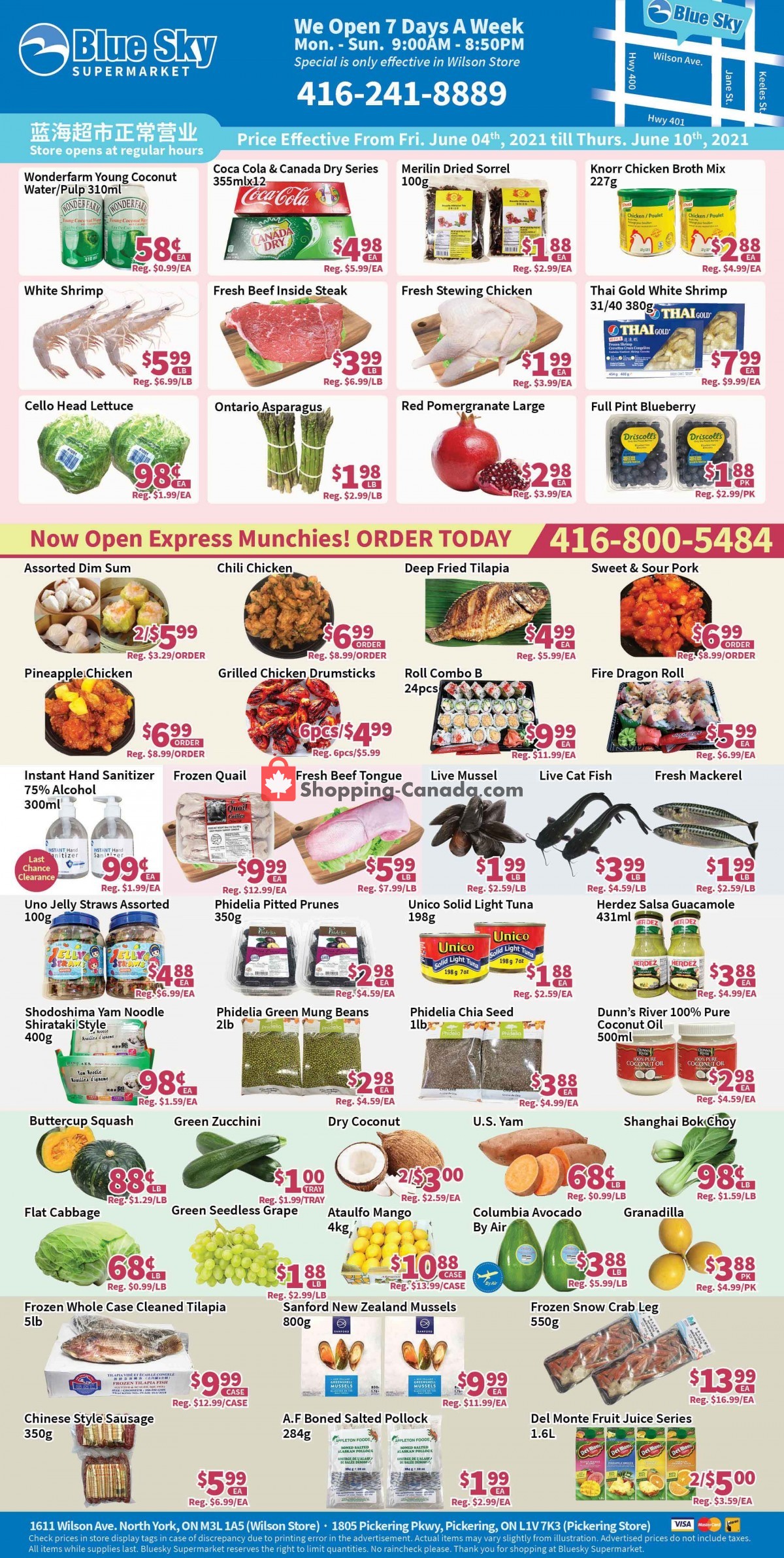 Blue Sky Supermarket flyer from Friday June 4, 2021 to Thursday June 10, 2021 - page 1