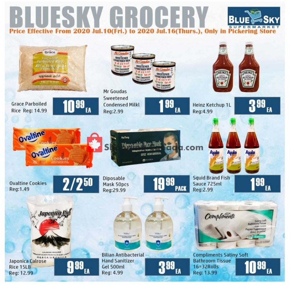 Blue Sky Supermarket flyer from Friday July 10, 2020 to Thursday July 16, 2020 - page 1