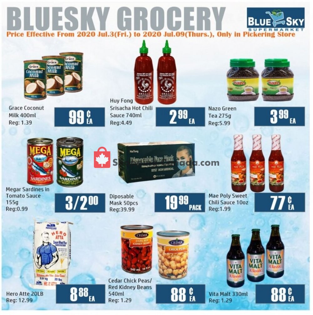 Blue Sky Supermarket flyer from Friday July 3, 2020 to Thursday July 9, 2020 - page 1