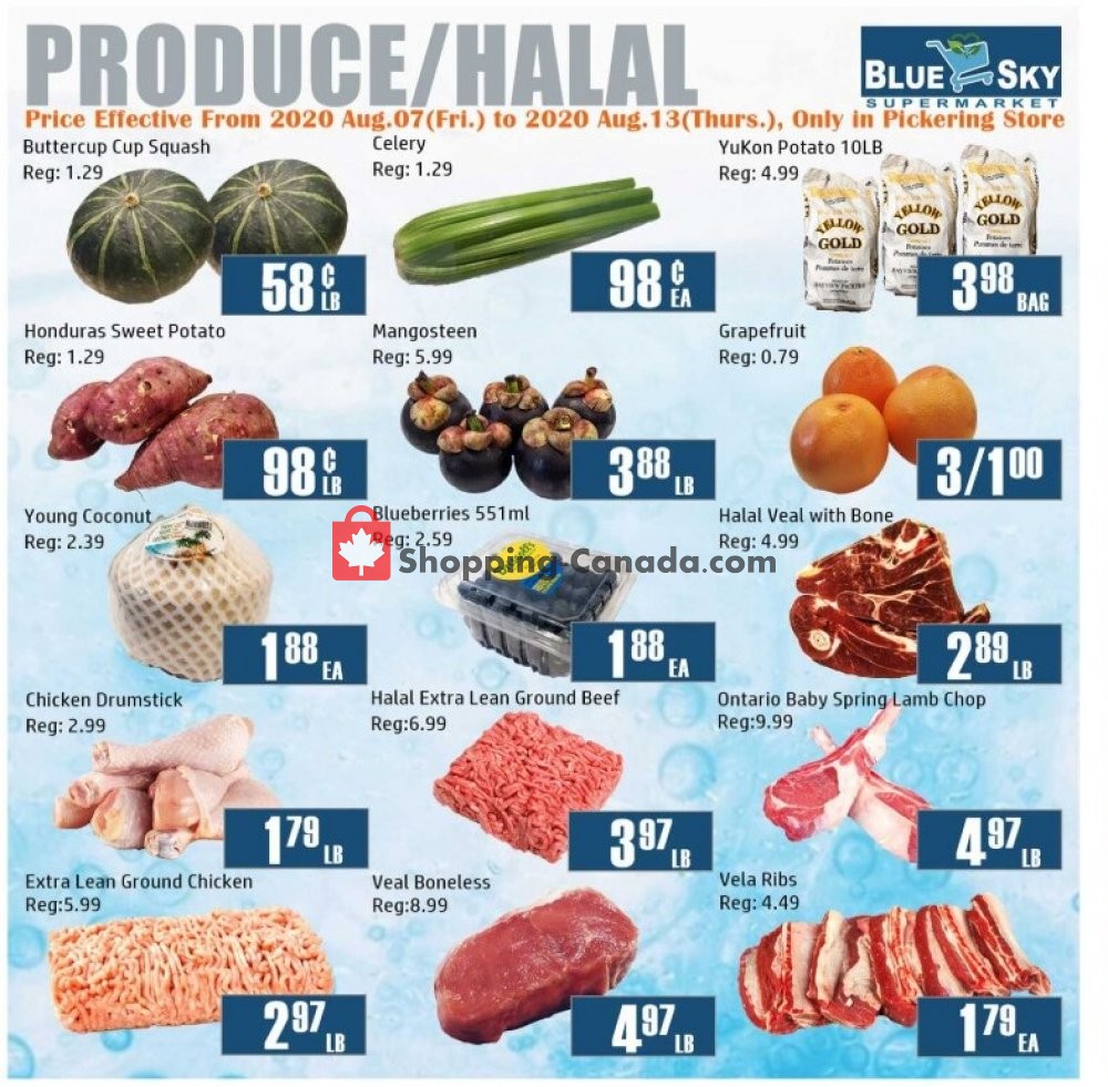 Blue Sky Supermarket flyer from Friday August 7, 2020 to Thursday August 13, 2020 - page 1