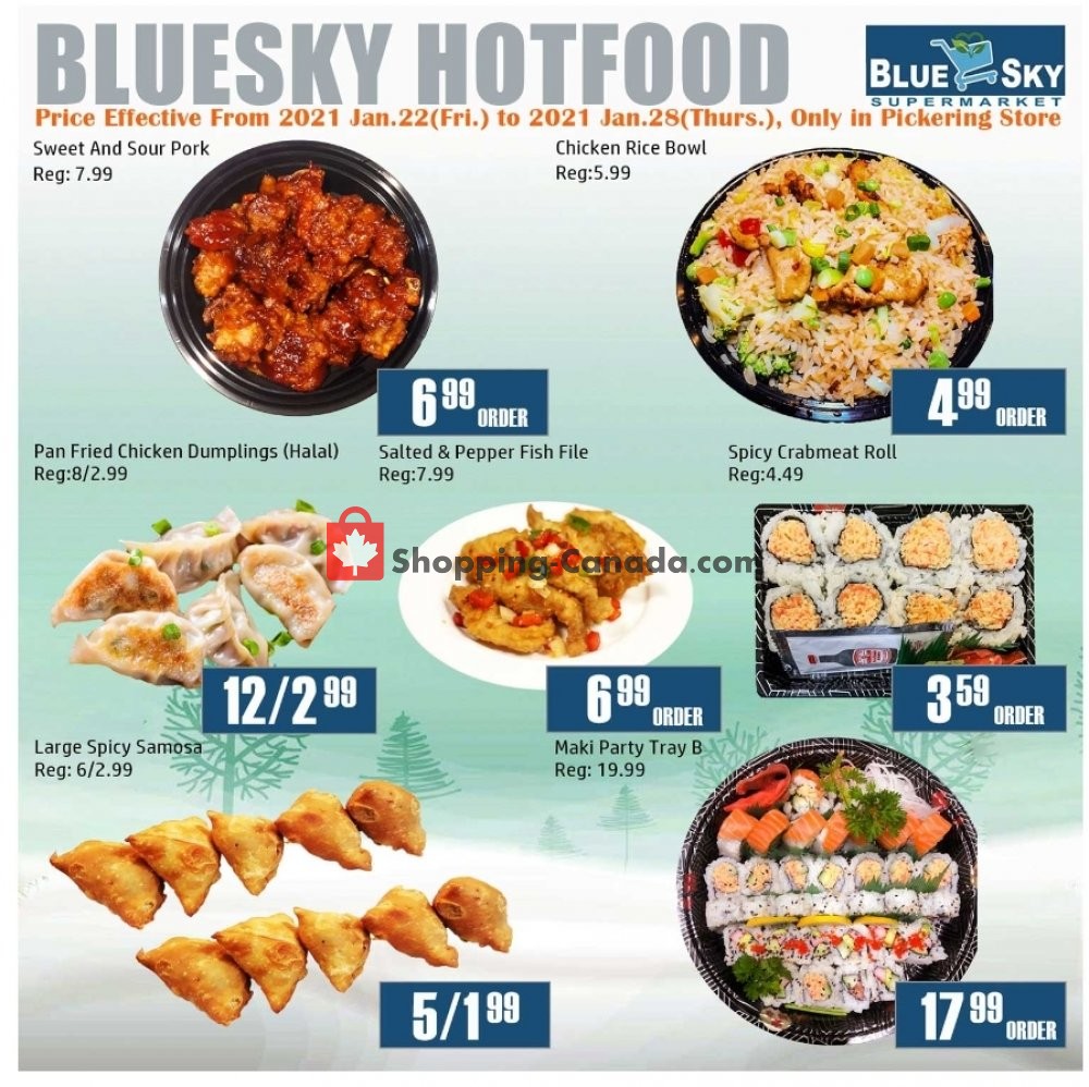 Blue Sky Supermarket flyer from Friday January 22, 2021 to Thursday January 28, 2021 - page 1