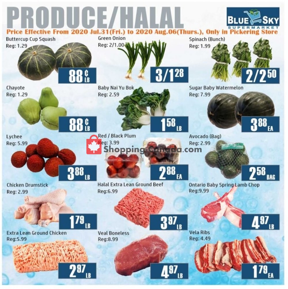 Blue Sky Supermarket flyer from Friday July 31, 2020 to Thursday August 6, 2020 - page 1
