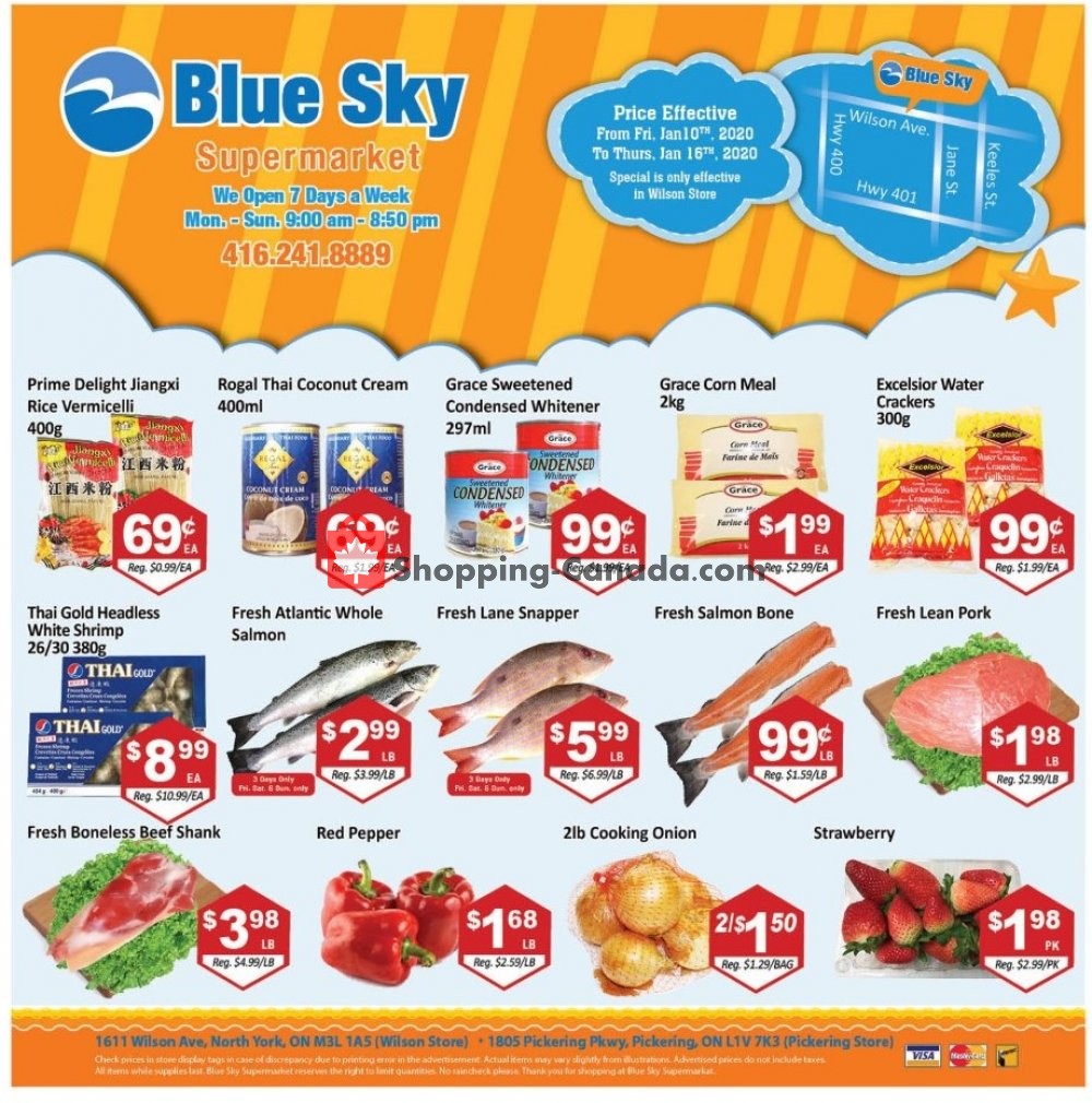 Blue Sky Supermarket flyer from Friday January 10, 2020 to Thursday January 16, 2020 - page 1