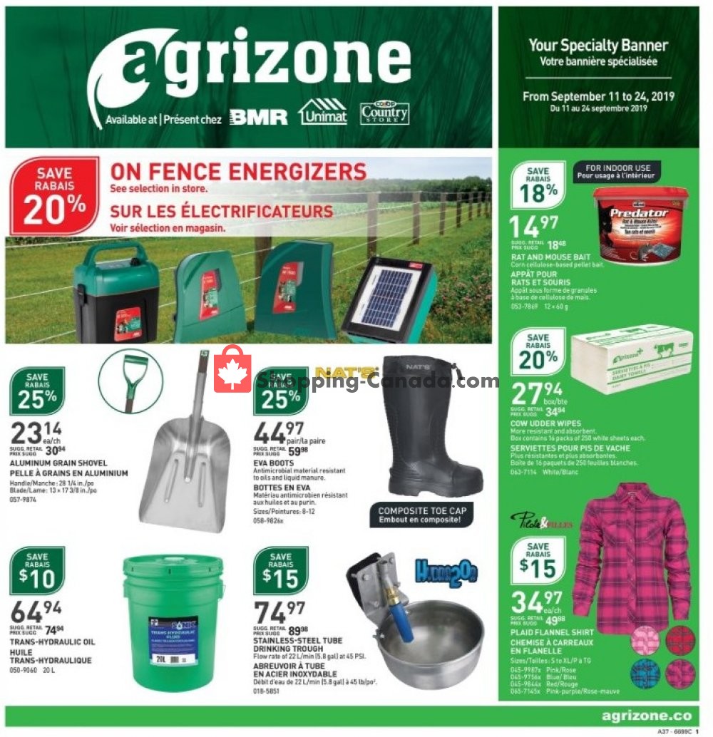 BMR flyer from Wednesday September 11, 2019 to Tuesday September 24, 2019 - page 1