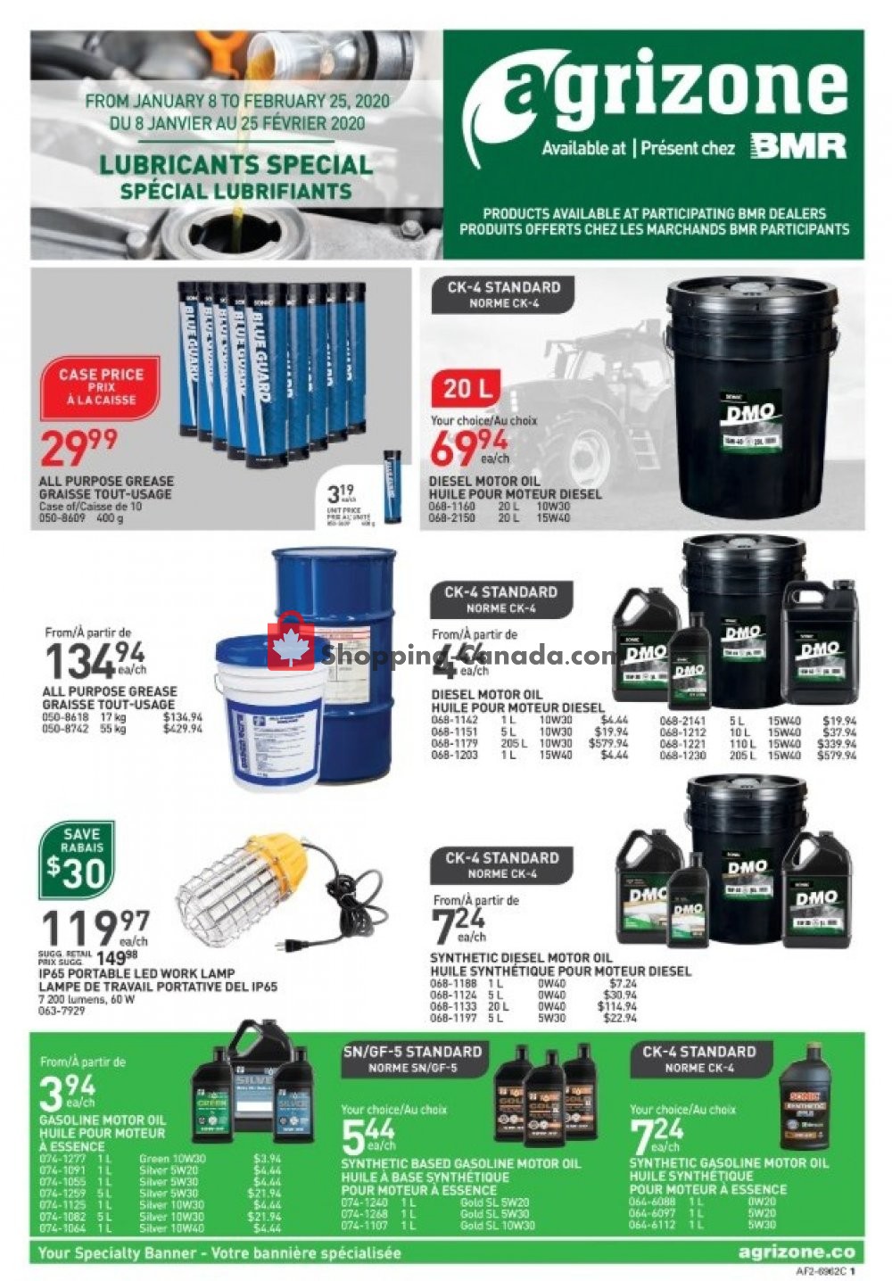 BMR flyer from Wednesday January 8, 2020 to Saturday January 25, 2020 - page 1