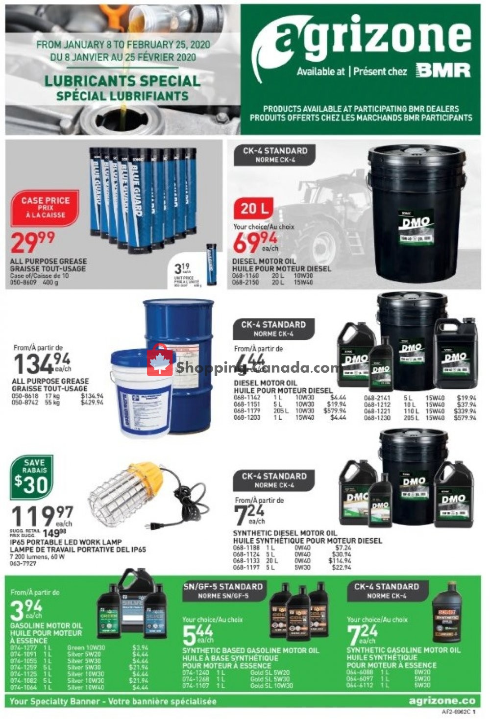 BMR flyer from Wednesday January 8, 2020 to Saturday January 25, 2020 - page 1