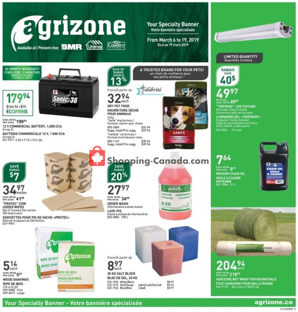 BMR flyer from Wednesday March 6, 2019 to Tuesday March 19, 2019 - page 1