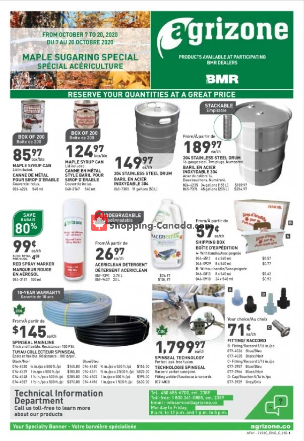 BMR flyer from Wednesday October 7, 2020 to Tuesday October 20, 2020 - page 1