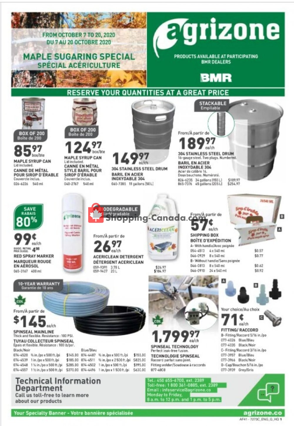 BMR flyer from Wednesday October 7, 2020 to Tuesday October 20, 2020 - page 1