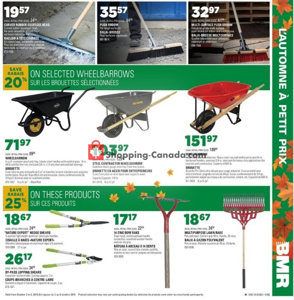 BMR flyer from Wednesday October 2, 2019 to Tuesday October 8, 2019 - page 2