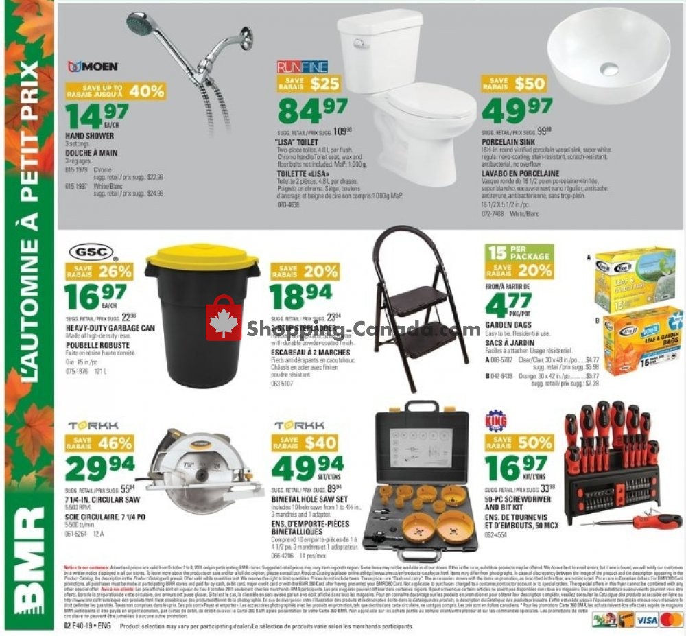 BMR flyer from Wednesday October 2, 2019 to Tuesday October 8, 2019 - page 4