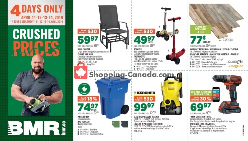 BMR flyer from Thursday April 11, 2019 to Sunday April 14, 2019 - page 1