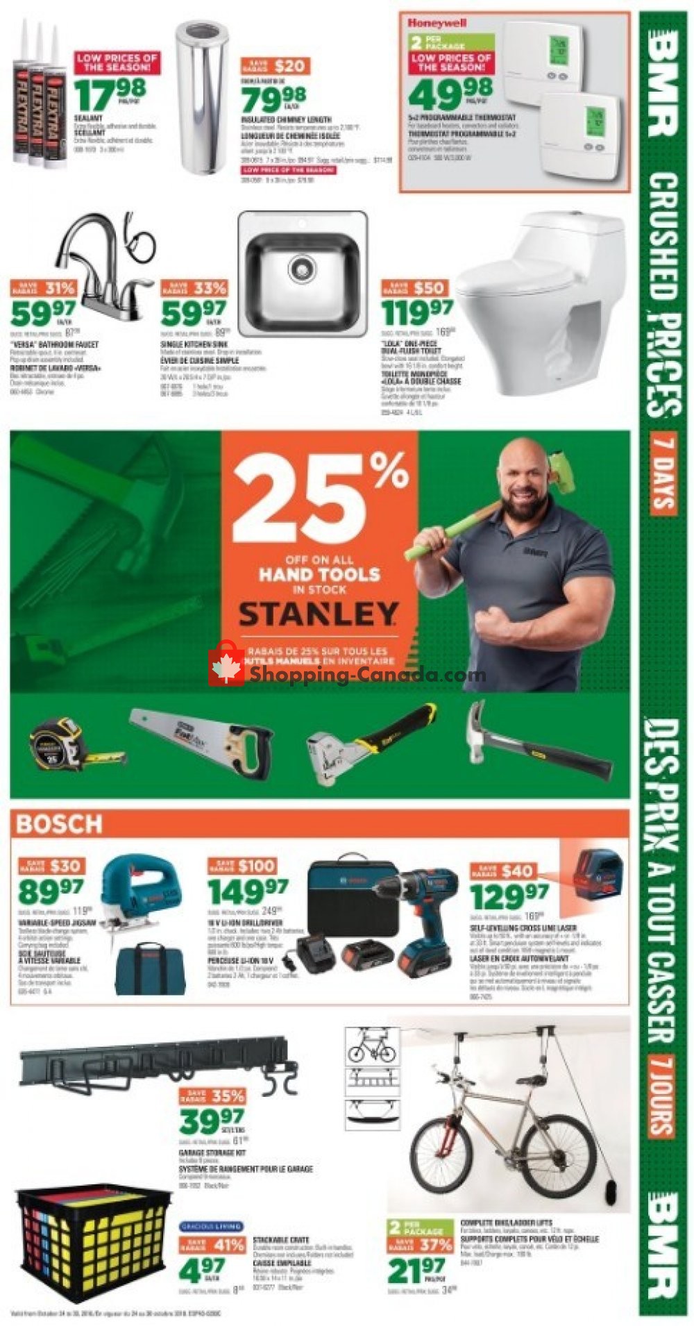 BMR flyer from Wednesday October 24, 2018 to Tuesday October 30, 2018 - page 1