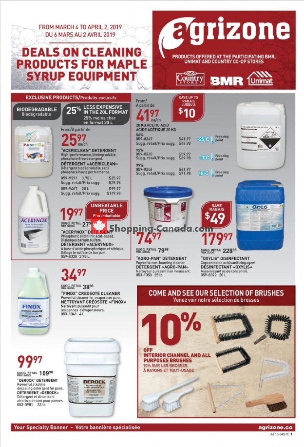 BMR flyer from Wednesday March 6, 2019 to Tuesday April 2, 2019 - page 1