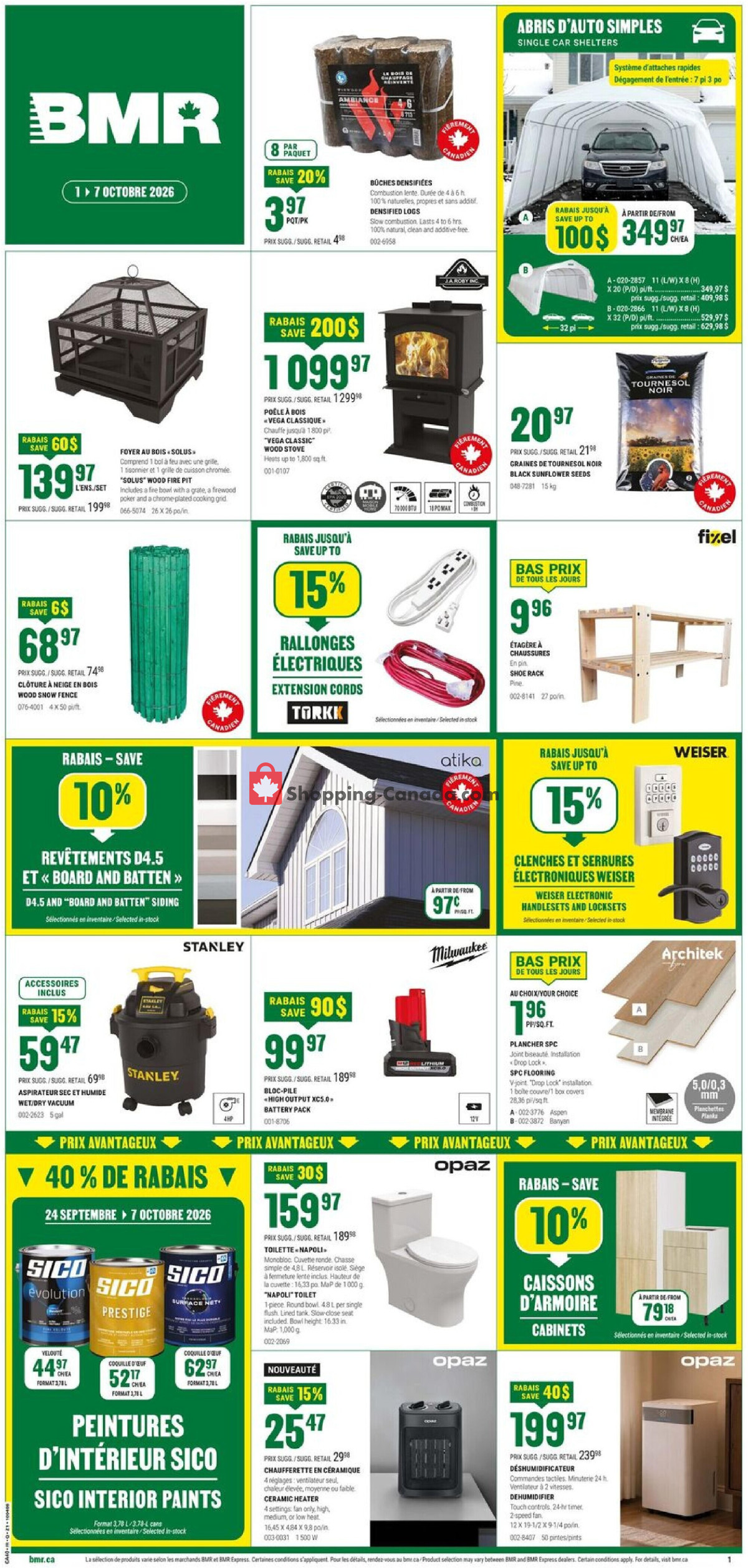 BMR flyer from Thursday October 1, 2026 to Wednesday October 7, 2026 - page 1