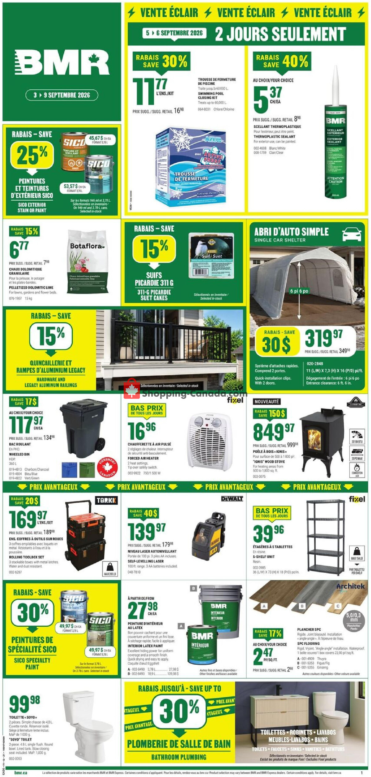 BMR flyer from Thursday September 3, 2026 to Wednesday September 9, 2026 - page 1