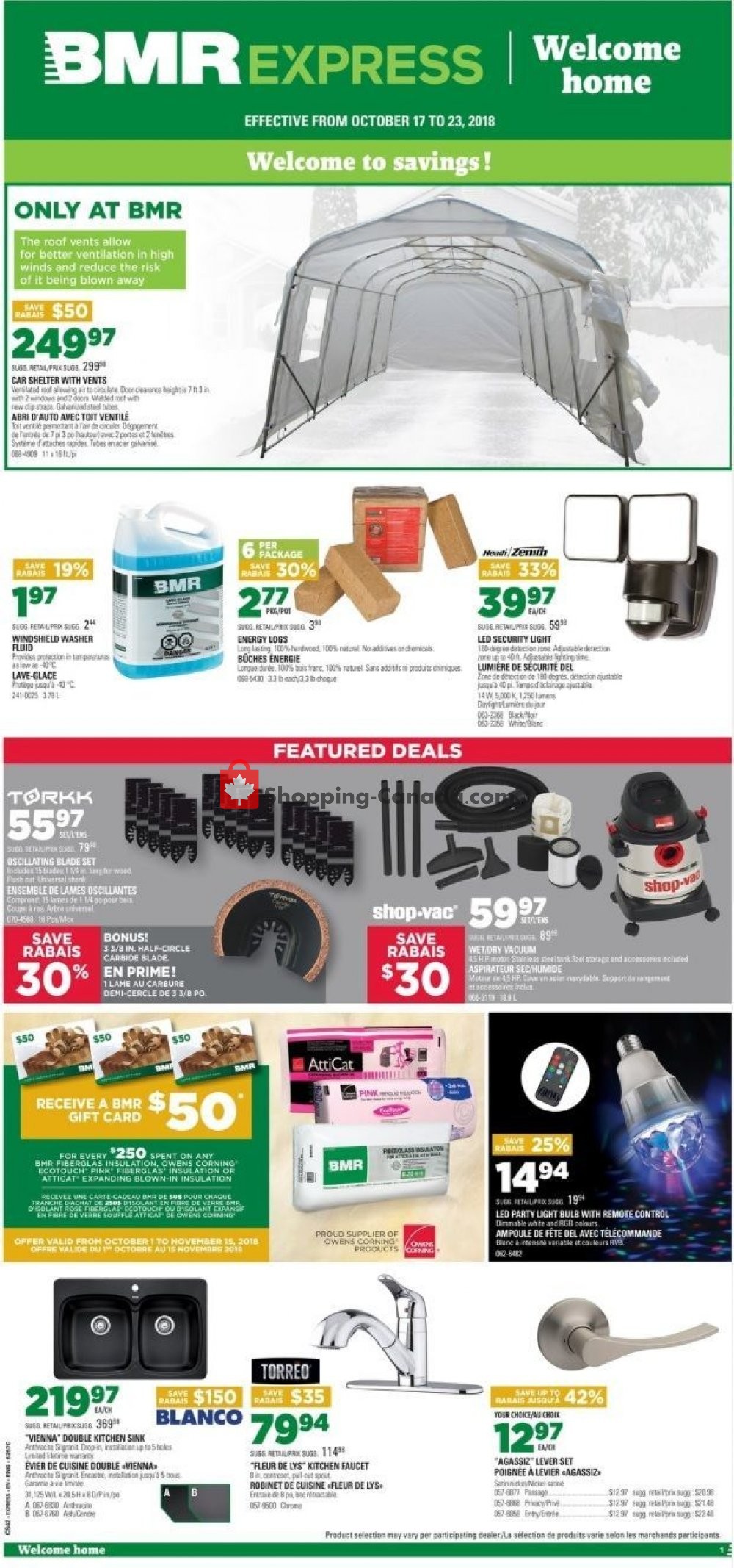 BMR flyer from Wednesday October 17, 2018 to Tuesday October 23, 2018 - page 1