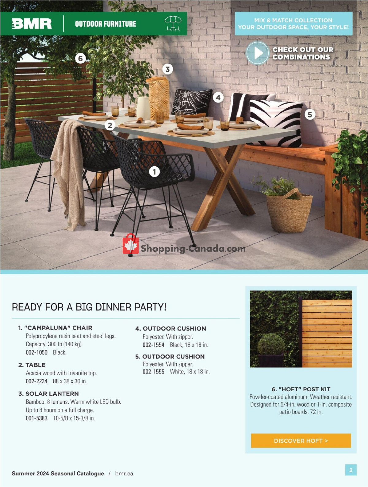 BMR flyer from Thursday March 14, 2024 to Saturday August 31, 2024 - page 2