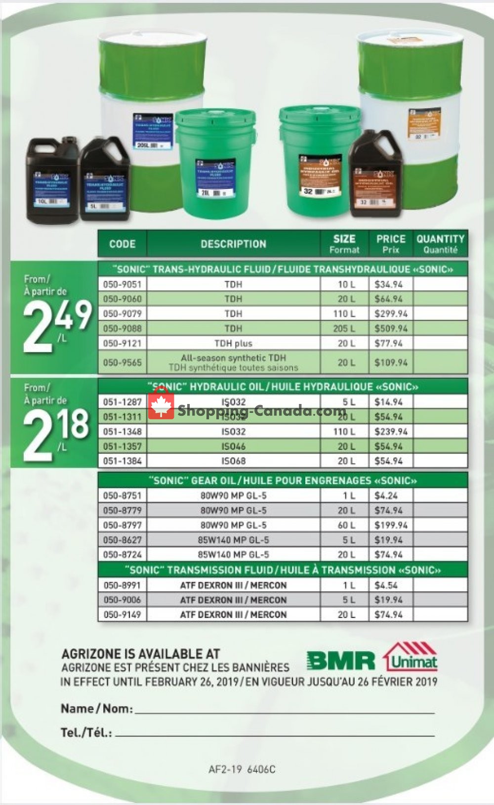BMR flyer from Wednesday January 9, 2019 to Tuesday February 26, 2019 - page 5