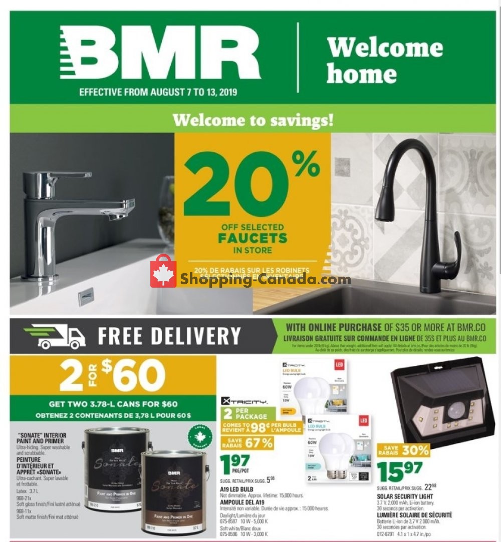 BMR flyer from Wednesday August 7, 2019 to Tuesday August 13, 2019 - page 1