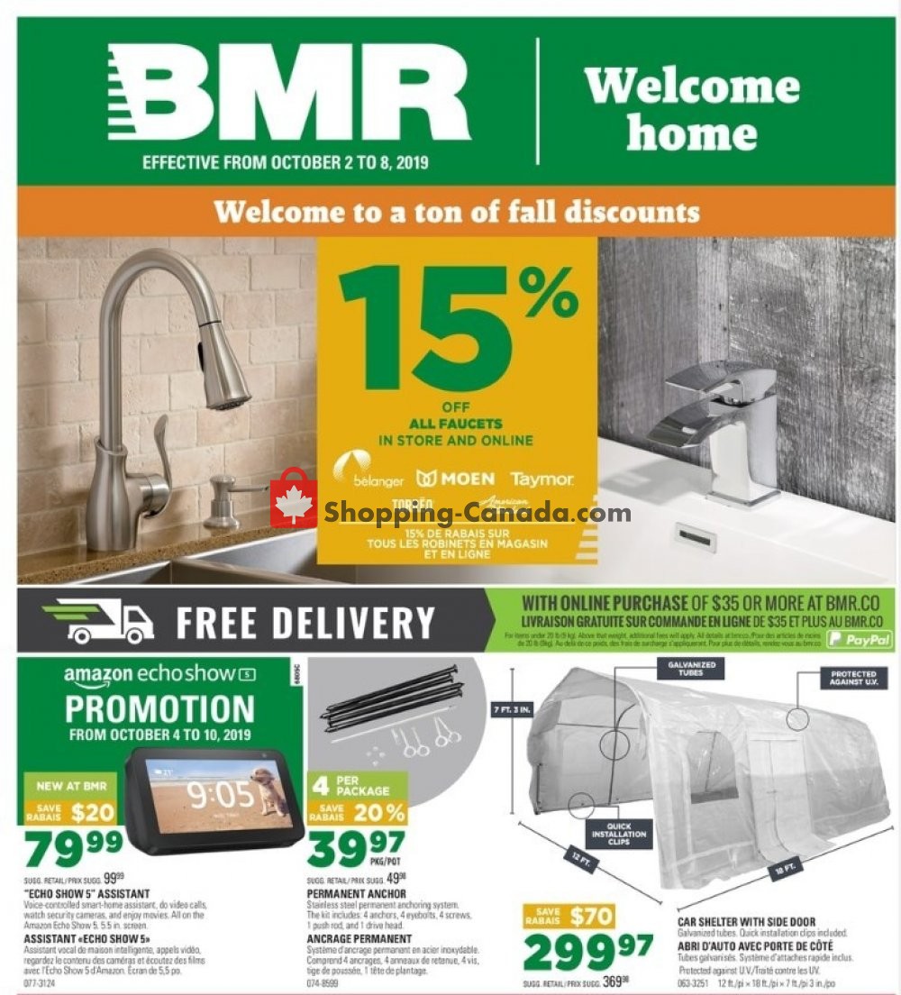 BMR flyer from Wednesday October 2, 2019 to Tuesday October 8, 2019 - page 1