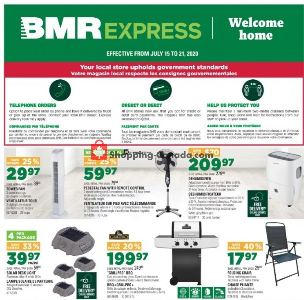 BMR flyer from Wednesday July 15, 2020 to Tuesday July 21, 2020 - page 1