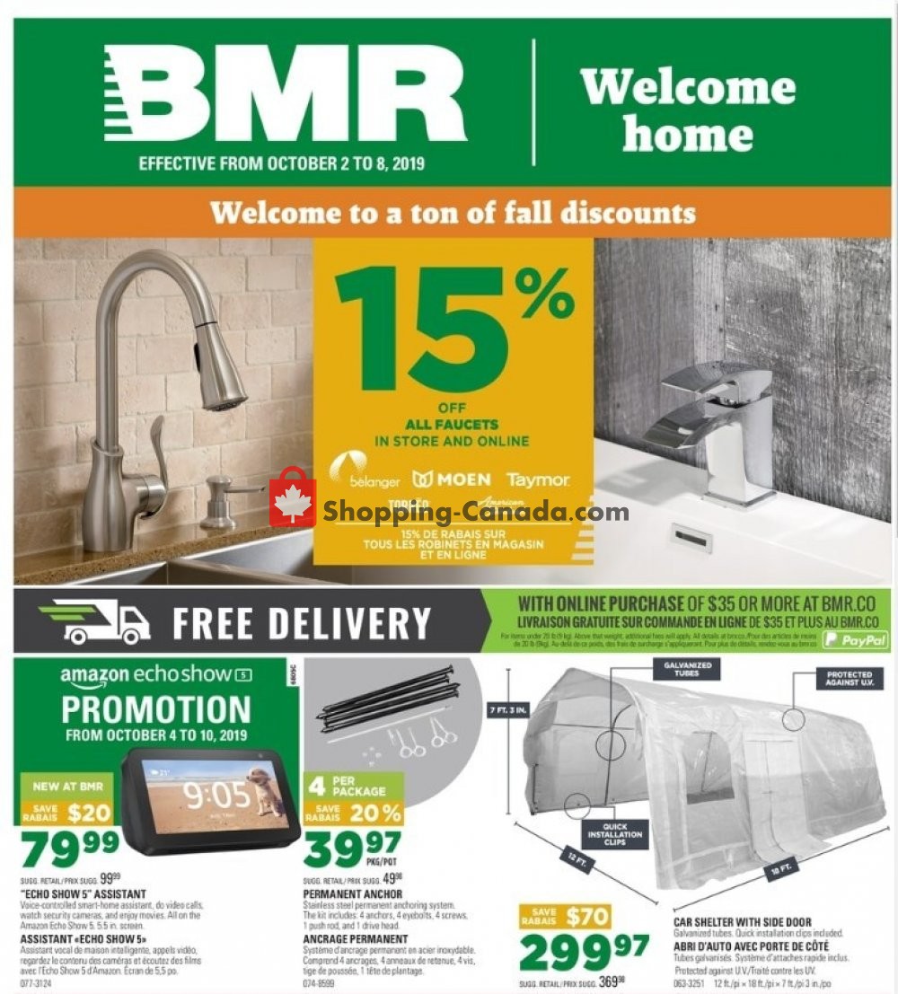 BMR flyer from Wednesday October 2, 2019 to Tuesday October 8, 2019 - page 1
