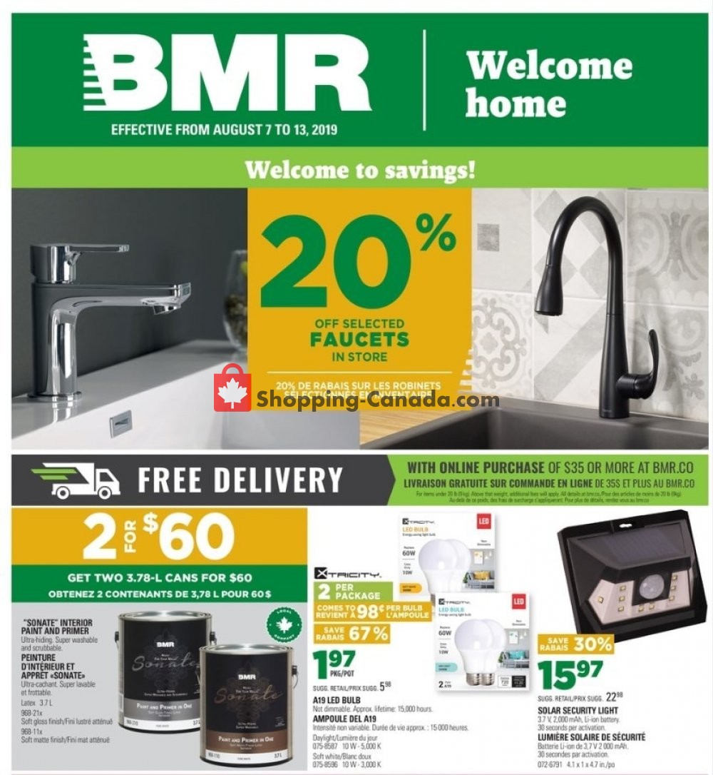 BMR flyer from Wednesday August 7, 2019 to Tuesday August 13, 2019 - page 1