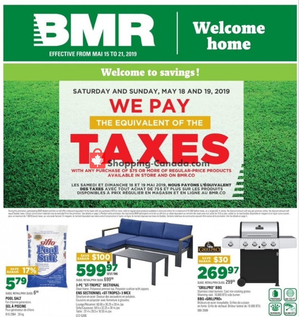 BMR flyer from Wednesday May 15, 2019 to Tuesday May 21, 2019 - page 1