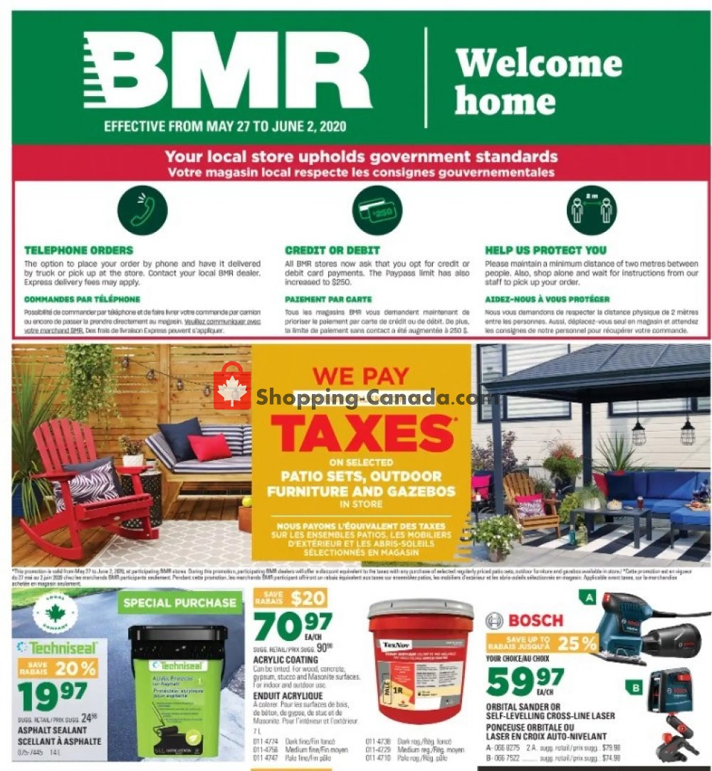 BMR flyer from Wednesday May 27, 2020 to Tuesday June 2, 2020 - page 1