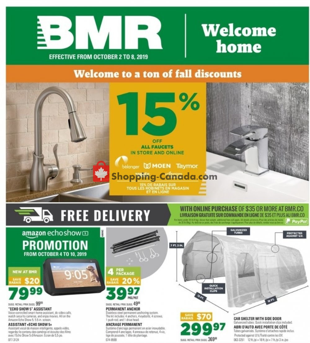 BMR flyer from Wednesday October 2, 2019 to Tuesday October 8, 2019 - page 1