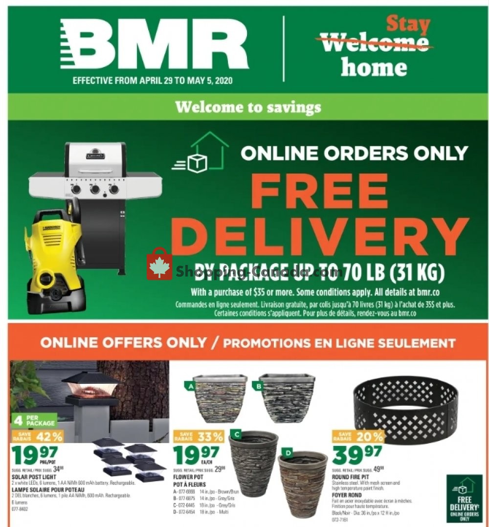BMR flyer from Wednesday April 29, 2020 to Tuesday May 5, 2020 - page 1