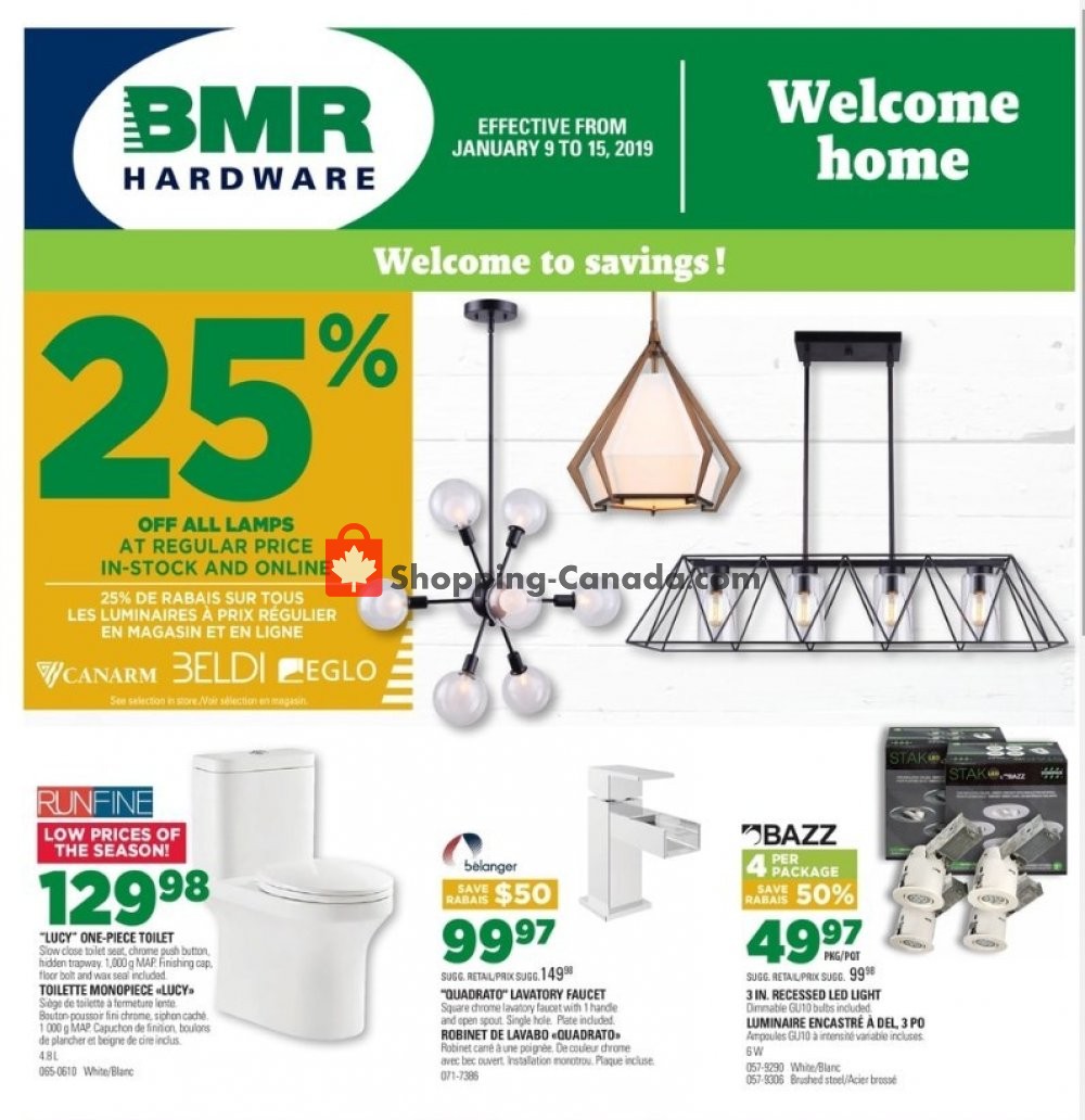 BMR flyer from Wednesday January 9, 2019 to Tuesday January 15, 2019 - page 1