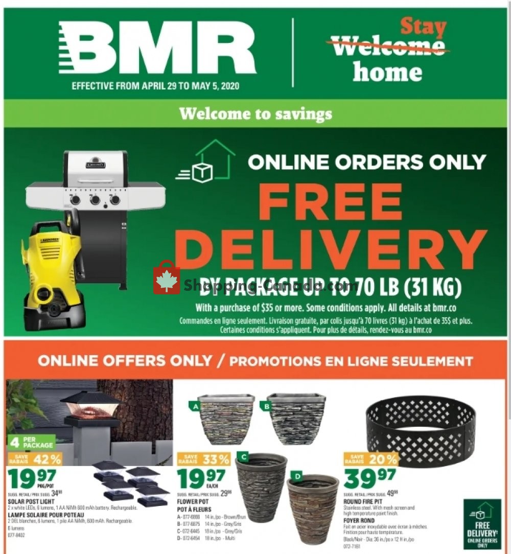 BMR flyer from Wednesday April 29, 2020 to Tuesday May 5, 2020 - page 1