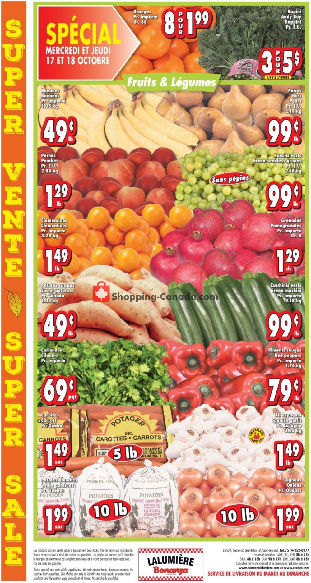 Bonanza Lalumière flyer from Wednesday October 17, 2018 to Tuesday October 23, 2018 - page 6