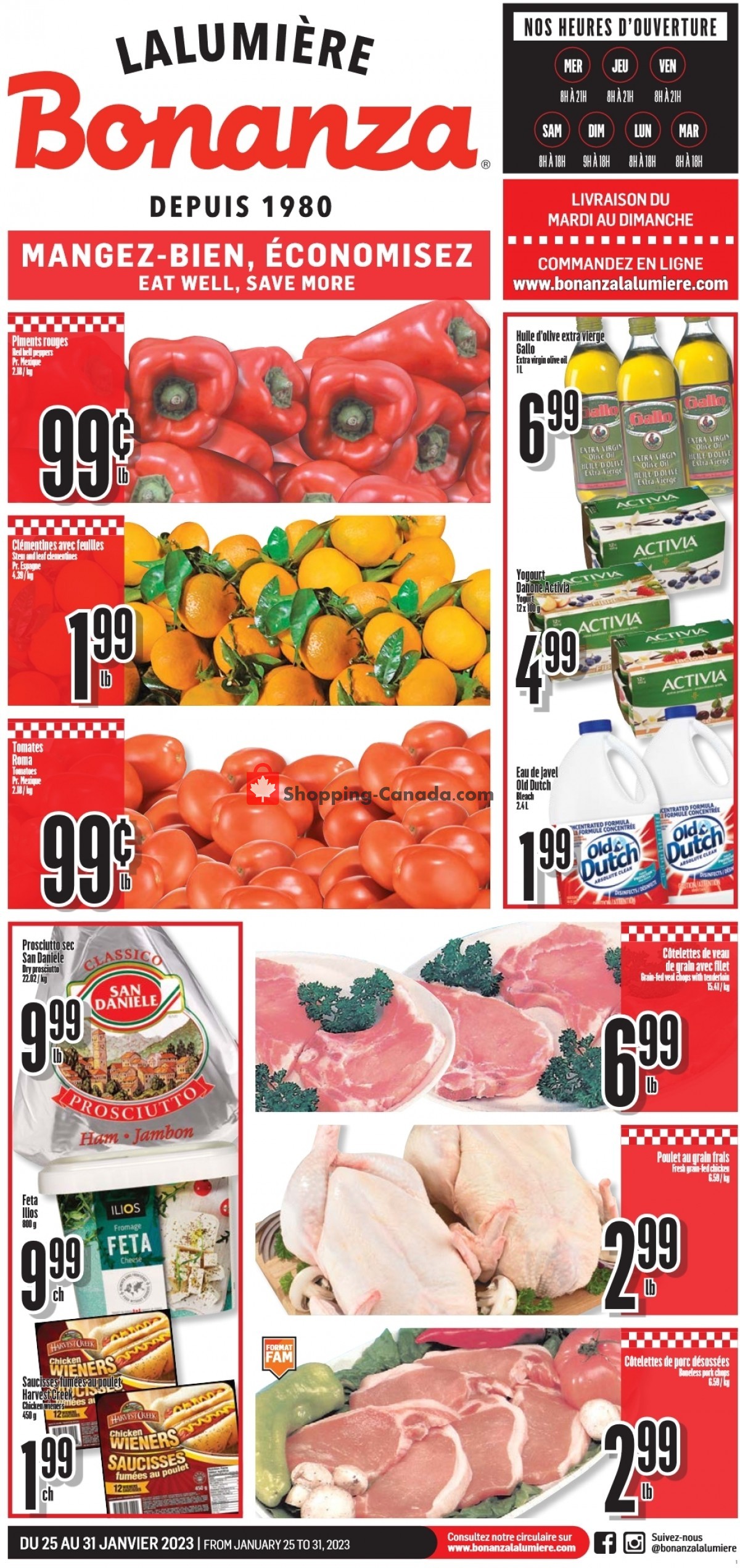 Bonanza Lalumière flyer from Wednesday January 25, 2023 to Tuesday January 31, 2023 - page 1
