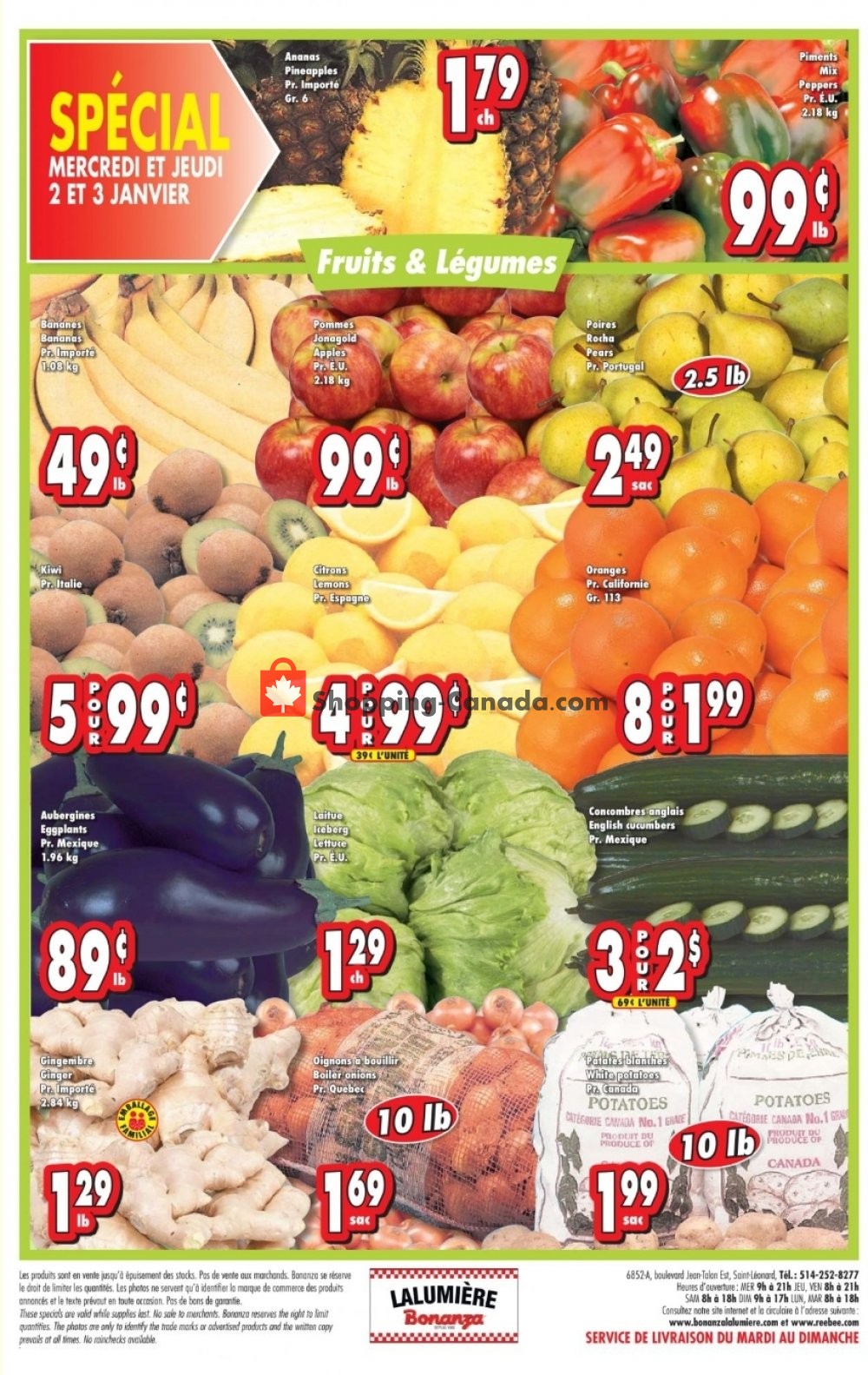 Bonanza Lalumière flyer from Wednesday January 2, 2019 to Tuesday January 8, 2019 - page 4