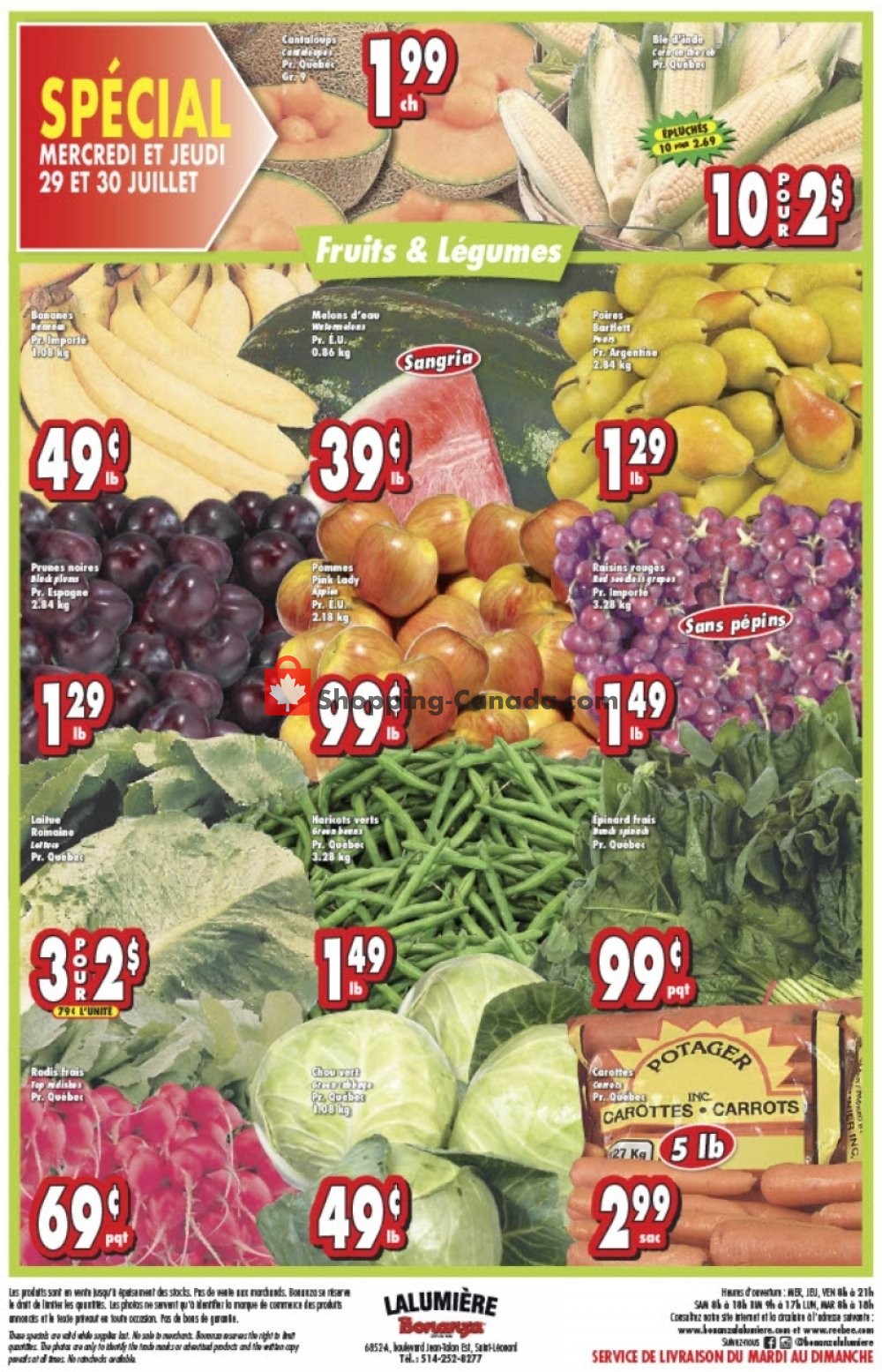 Bonanza Lalumière flyer from Wednesday July 29, 2020 to Tuesday August 4, 2020 - page 4