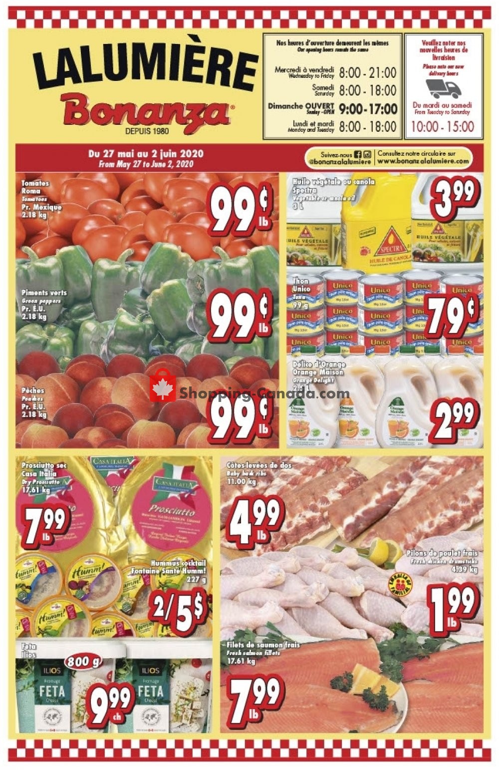 Bonanza Lalumière flyer from Wednesday May 27, 2020 to Tuesday June 2, 2020 - page 1