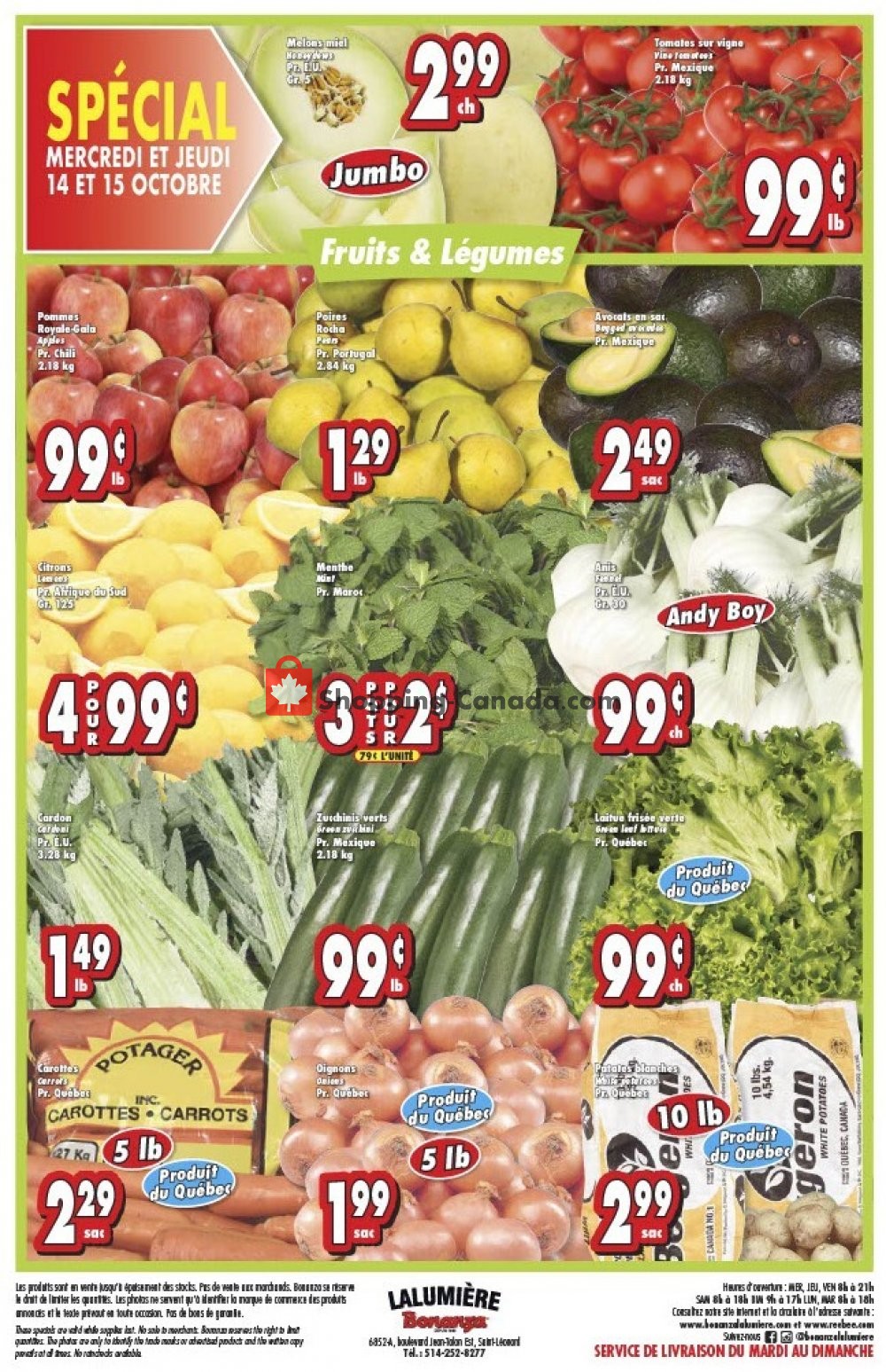 Bonanza Lalumière flyer from Wednesday October 14, 2020 to Tuesday October 20, 2020 - page 4