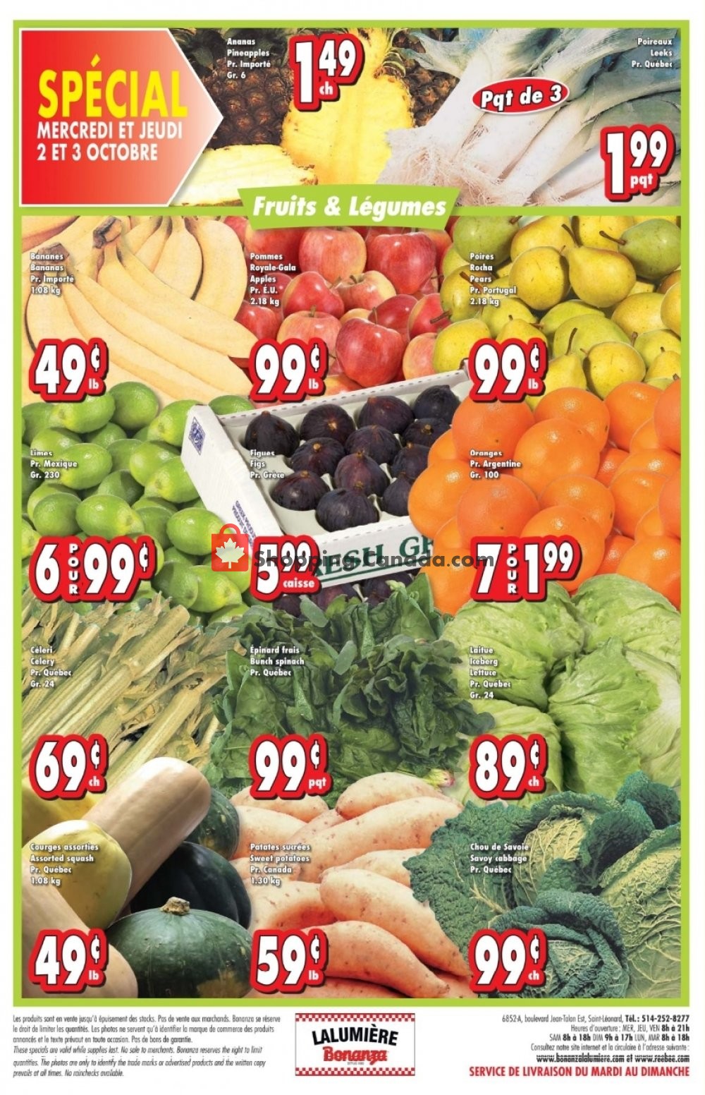 Bonanza Lalumière flyer from Wednesday October 2, 2019 to Tuesday October 8, 2019 - page 4