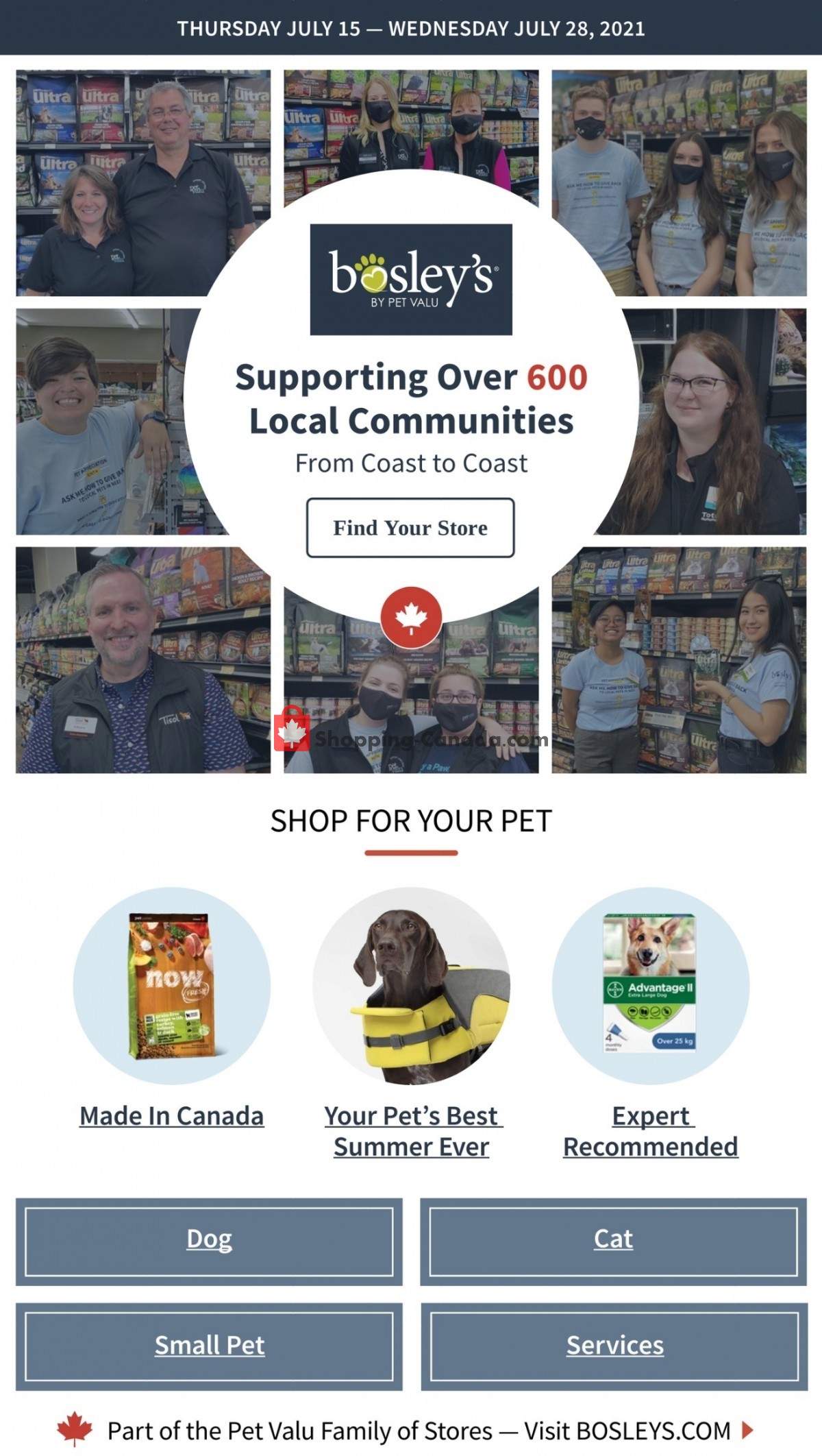 Bosley’s flyer from Thursday July 15, 2021 to Wednesday July 28, 2021 - page 1
