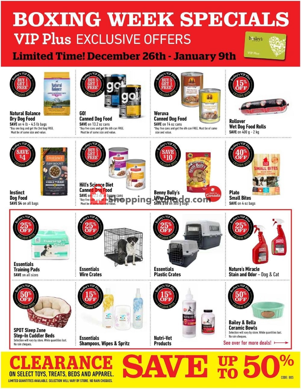 Bosley’s flyer from Wednesday December 26, 2018 to Wednesday January 9, 2019 - page 1