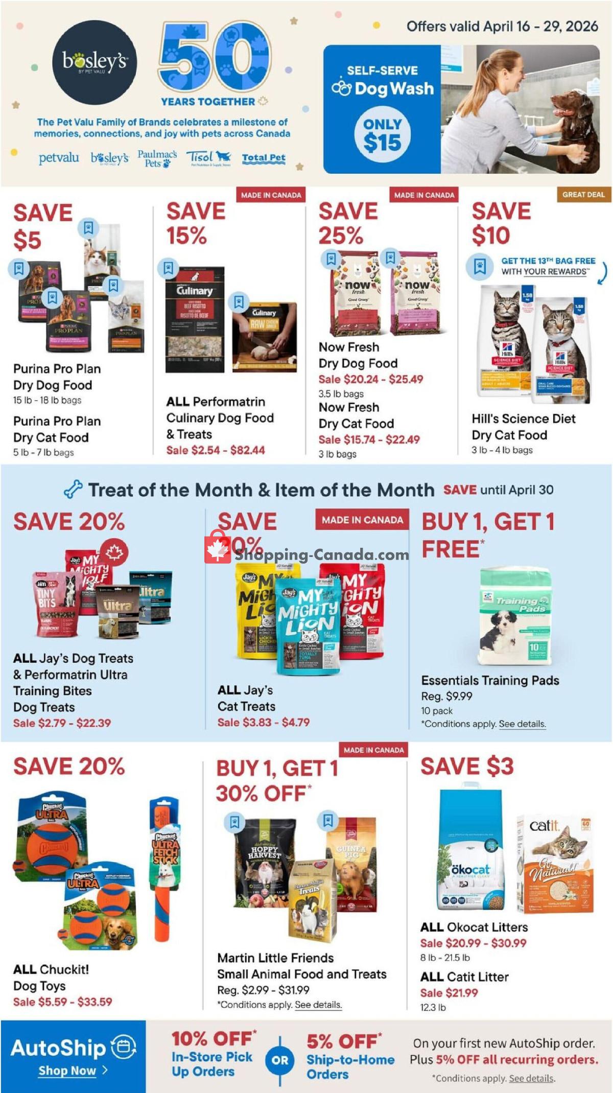 Bosley’s flyer from Thursday April 16, 2026 to Wednesday April 29, 2026 - page 1