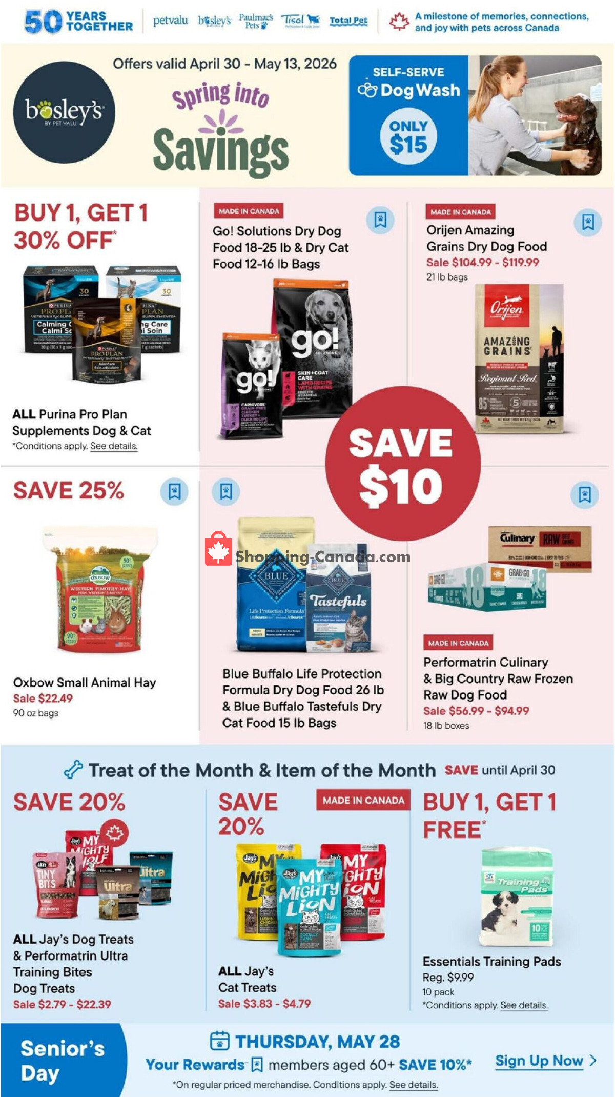 Bosley’s flyer from Thursday April 30, 2026 to Wednesday May 13, 2026 - page 1